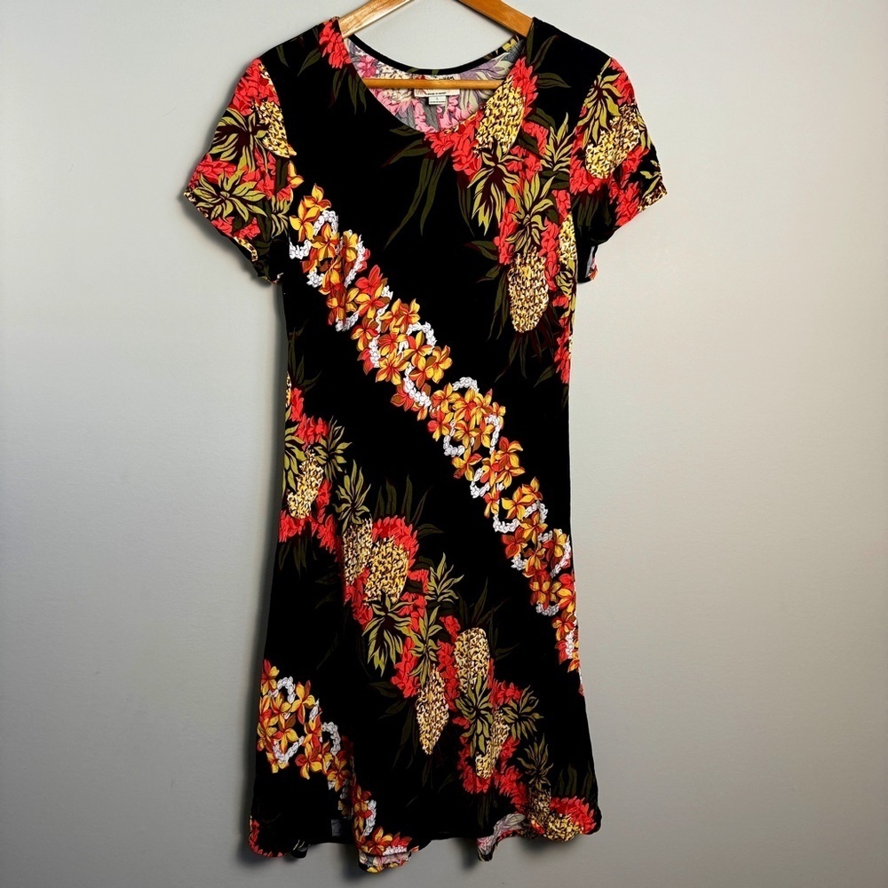 Hilo Hattie The Hawaiian Original Tropical Floral Mumu Dress Lightweight Large